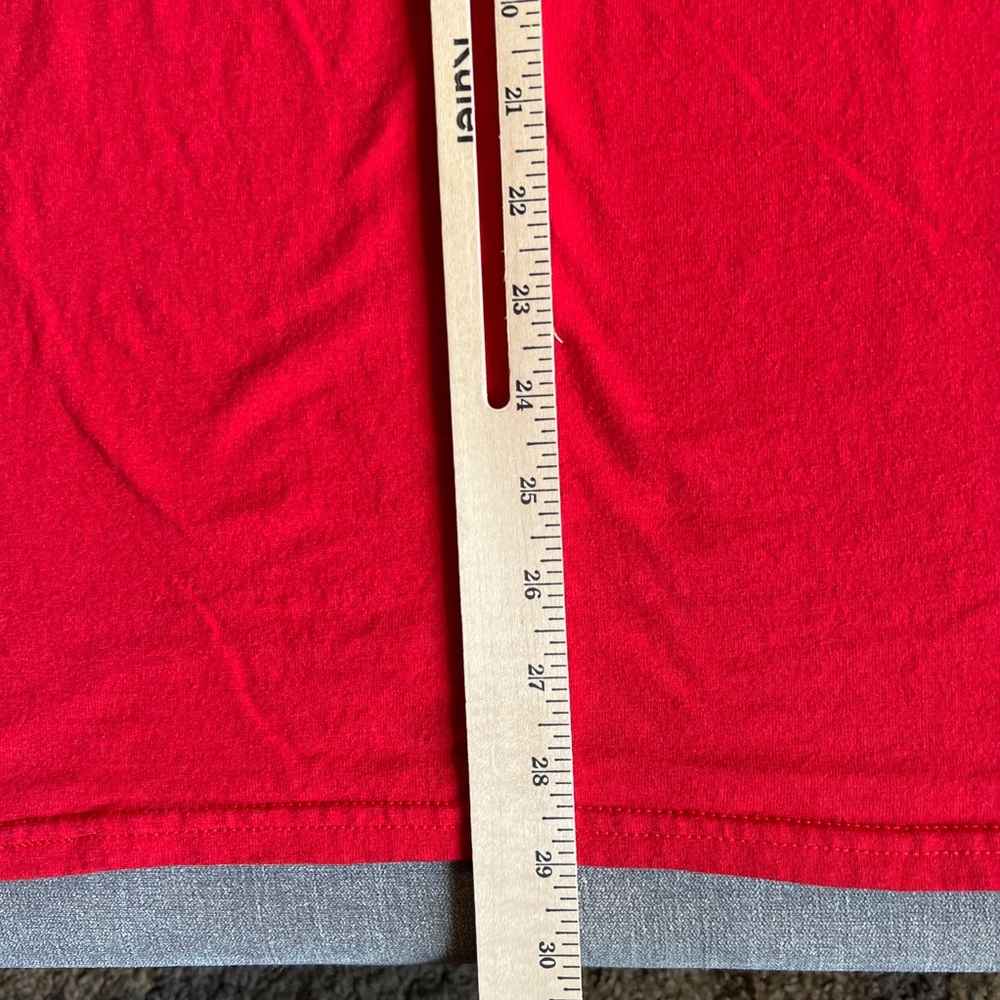 vintage Gildan shirt mens XL‎ red white Cave city cavemen school tee y2k sports - Picture 6 of 7